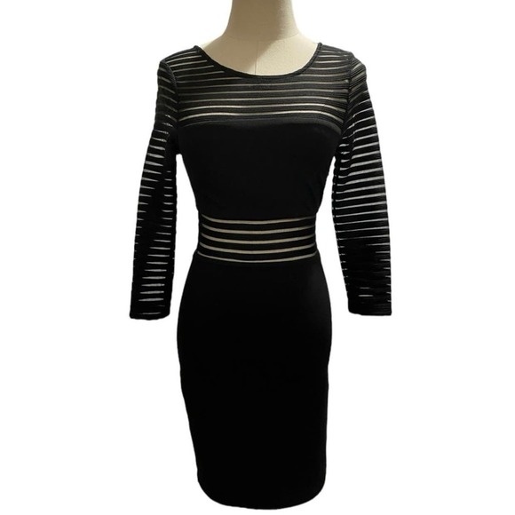 Lulus Perfert Mesh Sheer Striped Black Bodycon Dress
Size XS - Picture 1 of 13